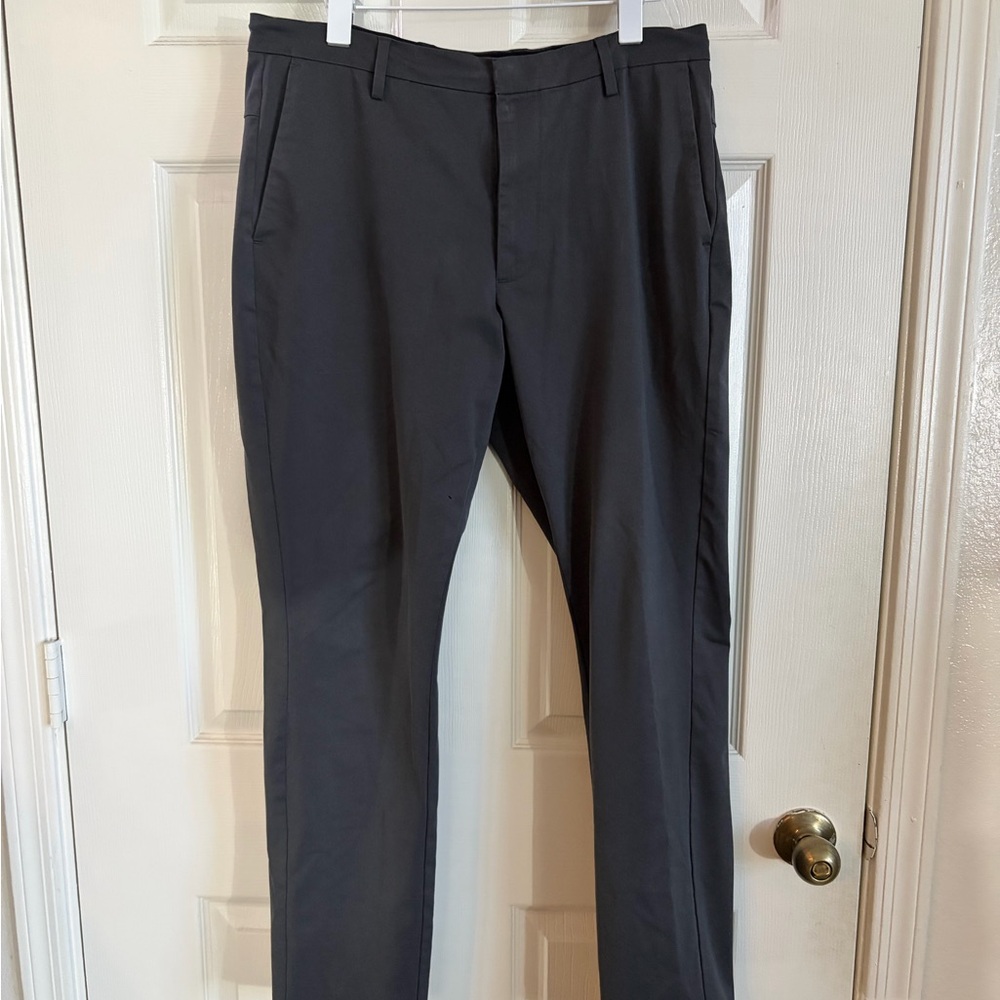 Ministry of Supply Men's Charcoal Slim Kinetic Chinos